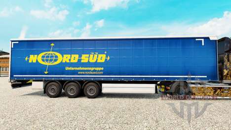 Skin NordSued on a curtain semi-trailer for Euro Truck Simulator 2