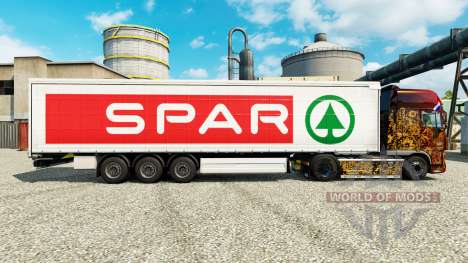 Skin SPAR for trailers for Euro Truck Simulator 2