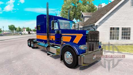 Скин Rollin Transport v1.1 на Peterbilt 389 for American Truck Simulator