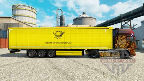The skin of the Deutsche Bundespost for trailers for Euro Truck Simulator 2