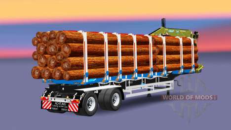 A semi-trailer truck with cargo Huttner for Euro Truck Simulator 2