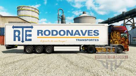 The RTE Rodonaves Transportes skin for trailers for Euro Truck Simulator 2