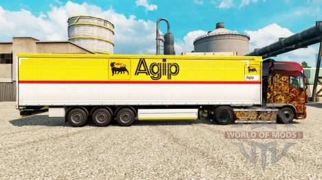 Skin Agip for trailers for Euro Truck Simulator 2