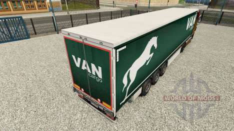 Skin on a curtain Cargo Van semi-trailer for Euro Truck Simulator 2