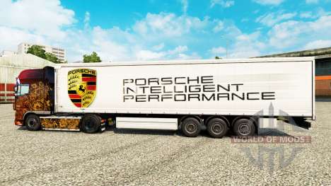 Skin Porsche for trailers for Euro Truck Simulator 2