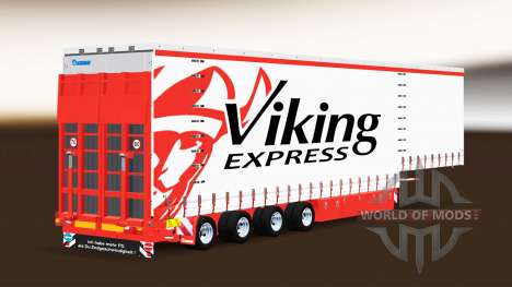Curtain semitrailer Krone Viking Express for Euro Truck Simulator 2