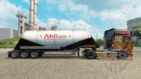 Skin AfriSam cement semi-trailer for Euro Truck Simulator 2