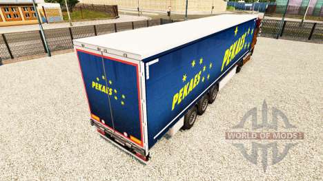 Skin pekaes sa on a curtain semi-trailer for Euro Truck Simulator 2