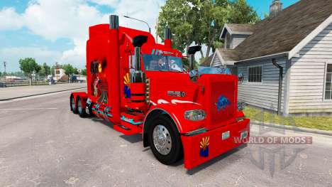 Skin Arizona USA Red tractor Peterbilt 389 for American Truck Simulator