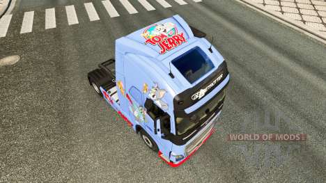 Skin Tom & Jerry for Volvo truck for Euro Truck Simulator 2
