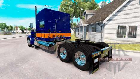 Скин Rollin Transport v1.1 на Peterbilt 389 for American Truck Simulator