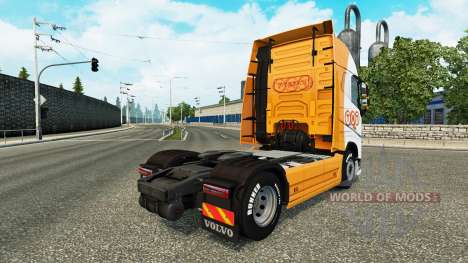 TNT skin for Volvo truck for Euro Truck Simulator 2