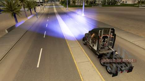Blue xenon headlights for American Truck Simulator