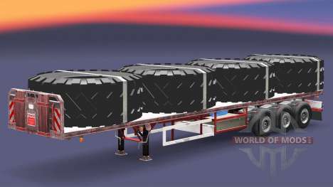 The semitrailer-platform with loads v3.2 for Euro Truck Simulator 2