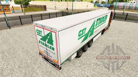 Skin GST Stadler on a curtain semi-trailer for Euro Truck Simulator 2