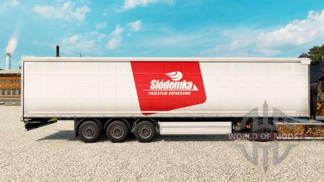 Skin Siodemka on a curtain semi-trailer for Euro Truck Simulator 2