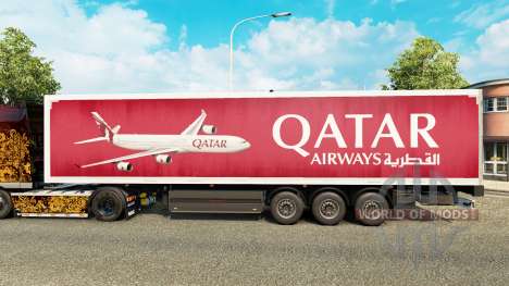 The Qatar Airways skin for trailers for Euro Truck Simulator 2