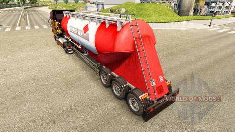 Skin Supermix cement semi-trailer for Euro Truck Simulator 2