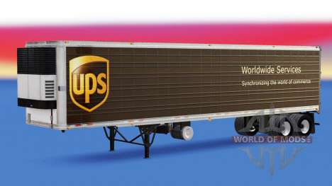 Skin UPS on the trailer for American Truck Simulator