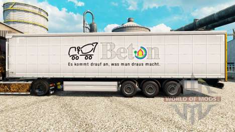 Skin Beton on semi for Euro Truck Simulator 2