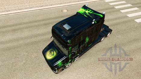 Monster Energy skin for the Scania T tractor uni for Euro Truck Simulator 2