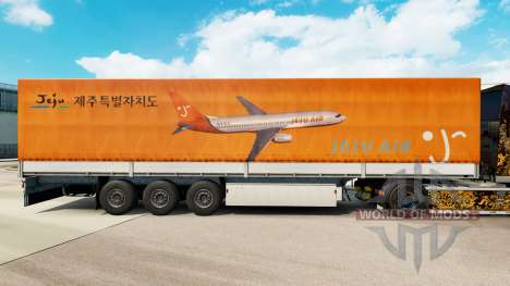 Skin Jeju Air to trailers for Euro Truck Simulator 2