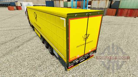 The skin of the Deutsche Bundespost for trailers for Euro Truck Simulator 2