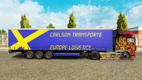 Carlson Transporte skin for trailers for Euro Truck Simulator 2