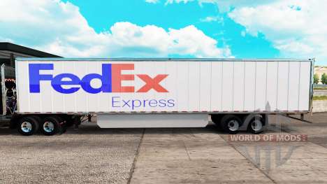 FedEx skin extended trailer for American Truck Simulator
