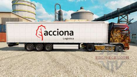 Skin Acciona for trailers for Euro Truck Simulator 2