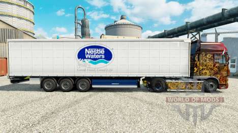 Nestle Waters skin for trailers for Euro Truck Simulator 2