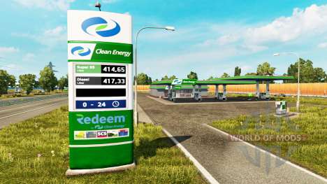 New colors for the gas station v0.4 for Euro Truck Simulator 2