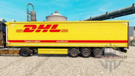 DHL v3 skin for trailers for Euro Truck Simulator 2