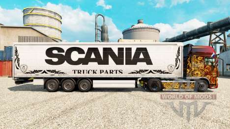 Skin white Scania Truck Parts for semi-trailers for Euro Truck Simulator 2