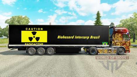 Skin Biohazard Intercorp Brazil in semi for Euro Truck Simulator 2