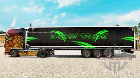 Skin Sachs Trans on a curtain semi-trailer for Euro Truck Simulator 2