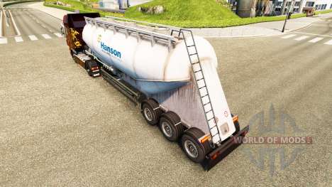 Skin Hanson cement semi-trailer for Euro Truck Simulator 2