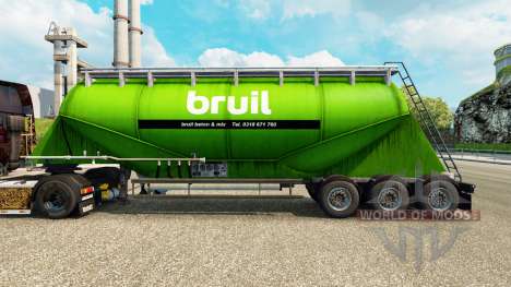 Skin Bruil cement semi-trailer for Euro Truck Simulator 2