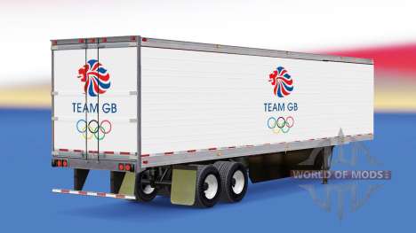 Skin Team GB on refrigerated semi-trailer for American Truck Simulator