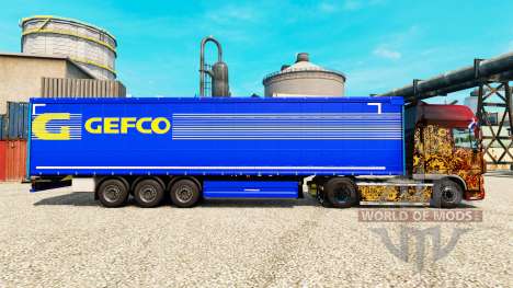 Gefco skin for trailers for Euro Truck Simulator 2