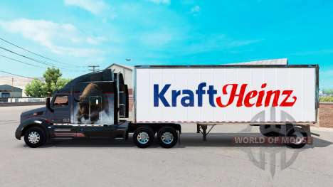 Skin Kraft Heinz on a small trailer for American Truck Simulator