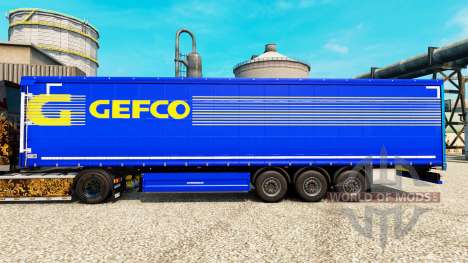 Gefco skin for trailers for Euro Truck Simulator 2