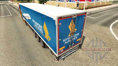 Singapore Airlines skin for trailers for Euro Truck Simulator 2