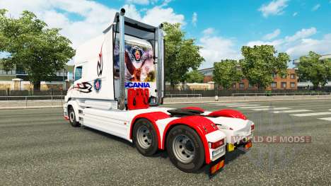 White skin for truck Scania T for Euro Truck Simulator 2