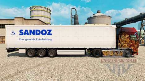 Skin Sandoz for trailers for Euro Truck Simulator 2