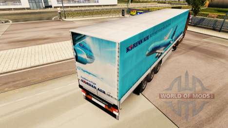 Skin Korean Air to trailers for Euro Truck Simulator 2