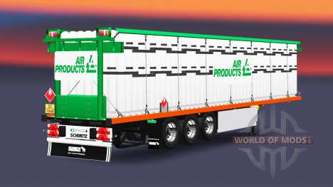 The semitrailer-platform with a load of cylinder for Euro Truck Simulator 2
