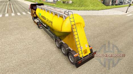 Skin Nosta Gruppe, cement semi-trailer for Euro Truck Simulator 2