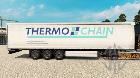 Skin Thermo Chain on a curtain semi-trailer for Euro Truck Simulator 2
