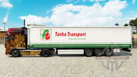 Skin Tanke Transport on semi-trailer curtain for Euro Truck Simulator 2